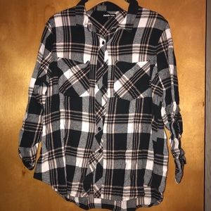 Pink/Grey/Black/White Plad Charolette Russe Top